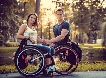 Photo of couple in Wheelchair
